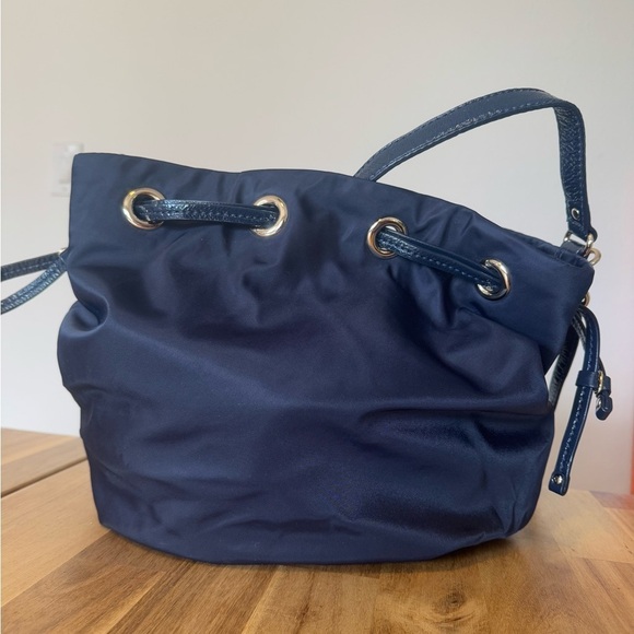 KATE SPADE Dark Navy Blue Nylon Drawstring Bucket Bag - Picture 11 of 11